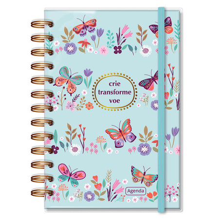 Agenda Diária M 2026 Borboletas no Jardim 11,8x16,8cm 6209 - Fina Ideia