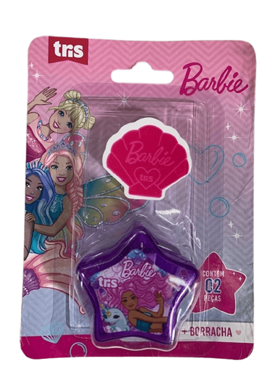 Apontador Mais  Borracha Barbie 630939 - Tris