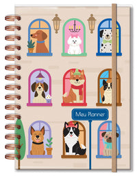 Planner Permanente M Cachorro na Janela  105 Fls.6370 - Fina Ideia
