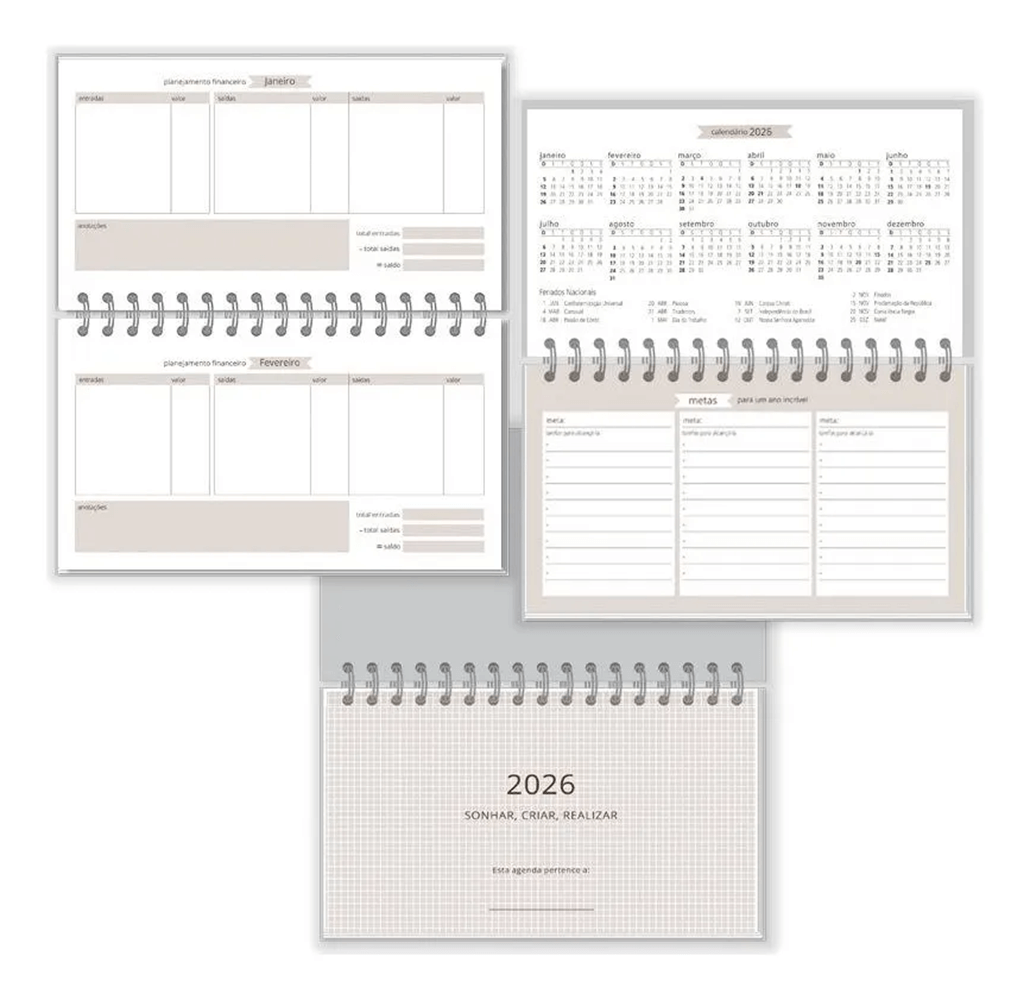 Agenda Mini Leve Amor 2026 64 Fls. 85 X 150mm 6468 - Fina Ideia