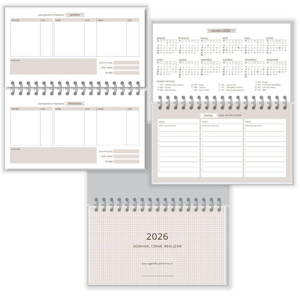 Agenda Mini Borboletas no Jardim 2026 64 Fls. 85X150mm 6471 - Fina Ideia