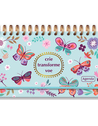 Agenda Mini Borboletas no Jardim 2026 64 Fls. 85X150mm 6471 - Fina Ideia
