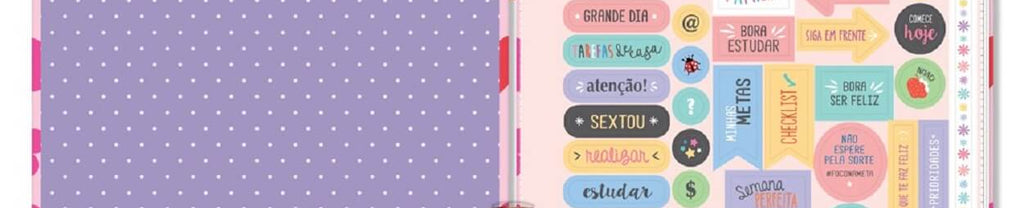 Planner Compacto Mensal Fun Rosa 32 Folhas 145x205mm 6746 - Fina Ideia