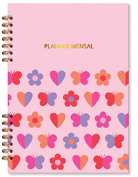 Planner Compacto Mensal Fun Rosa 32 Folhas 145x205mm 6746 - Fina Ideia
