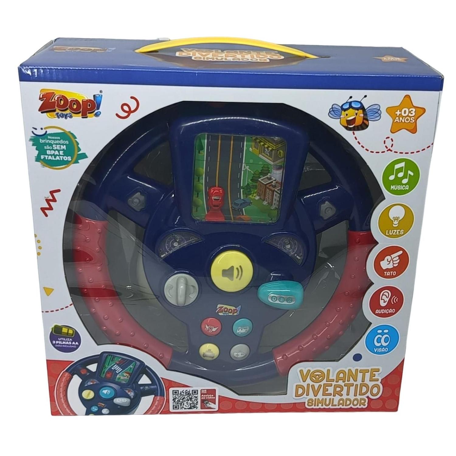 Volante Interativo Simulador ZP01051 - Zoop Toys