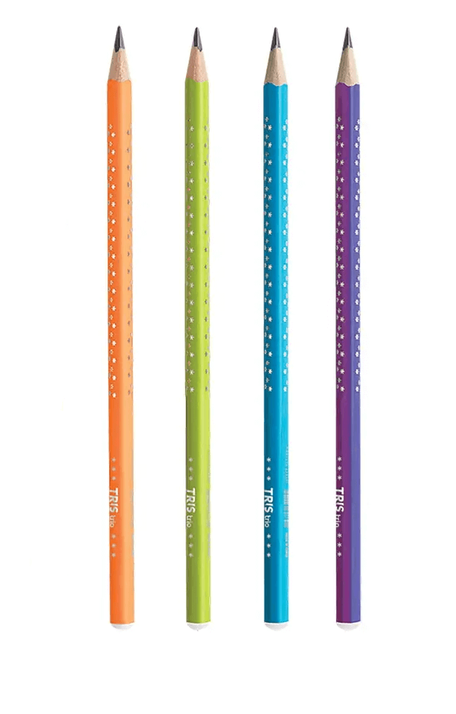 Lápis Preto Trio Triangular HB Cartela C/4 un 687636 - Tris