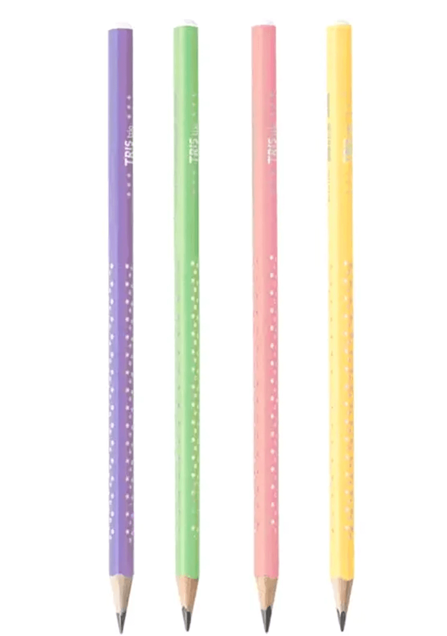 Lápis Preto Trio Triangular HB Cartela C/4 un 687636 - Tris