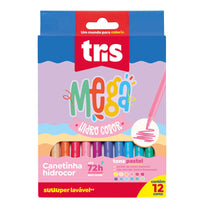 Caneta Hidrocor Mega Hidro Color 12 Cores Tons Pastel 688176 - Tris