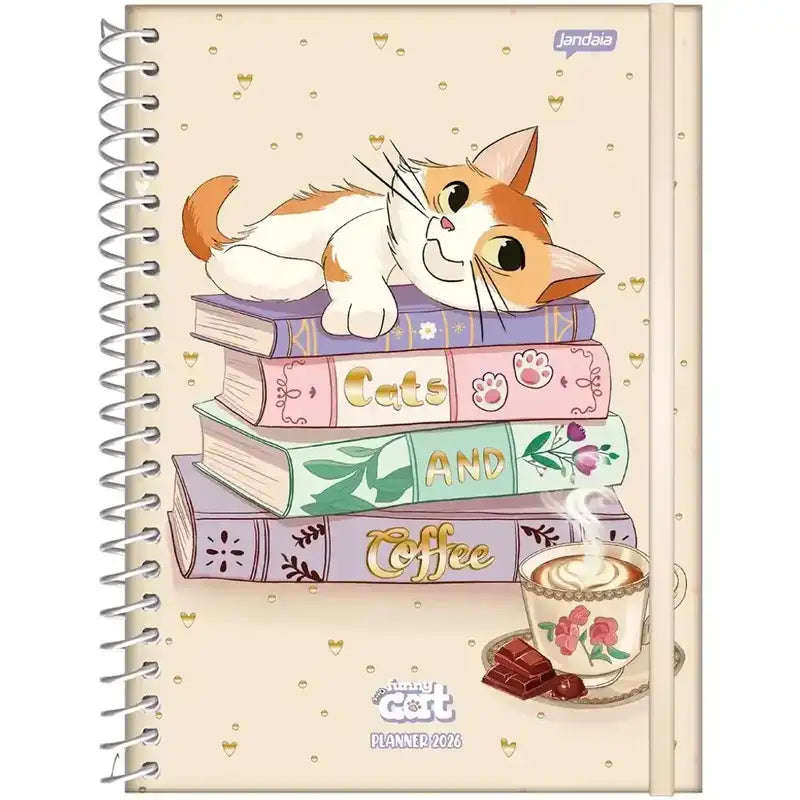 Agenda Planner Funny Cat 2026 160 Pág. 75g/m² 78205 - Jandaia