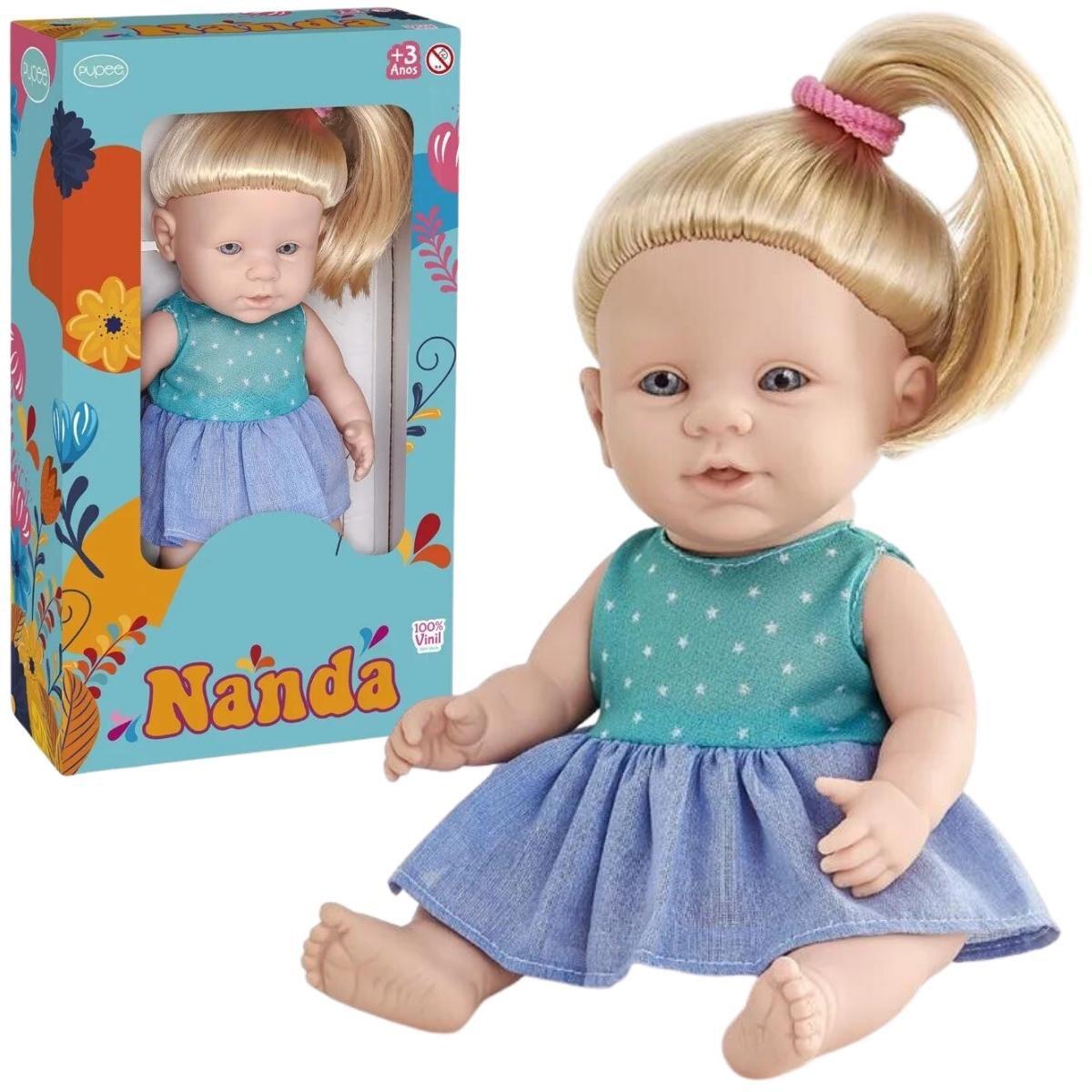 Boneca Nanda Com Cabelo 1146 - Pupee