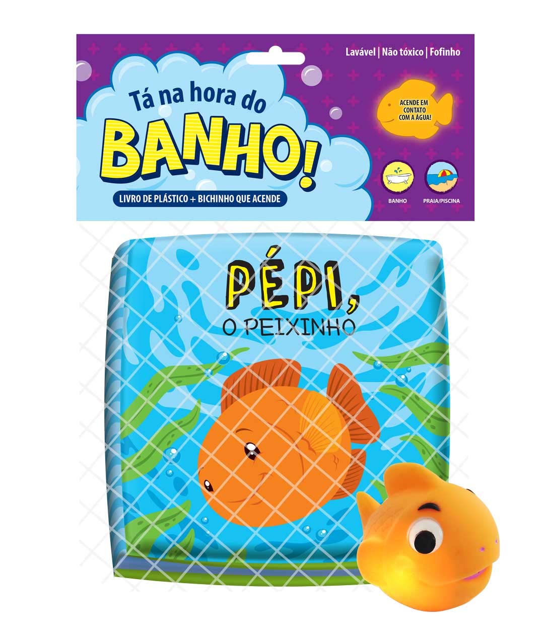 Livrinho p/ Banho Ta Na Hora Do Banho Pépi O Peixinho 8646 - Vale Das letras