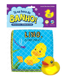 Livrinho p/ Banho Ta Na Hora Do Banho Lino O Patinho 8645 - Vale Das letras
