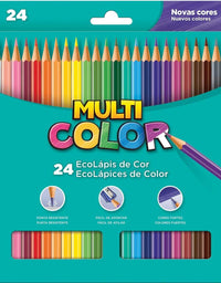 Lápis de Cor 24 Cores Ponta Resistente  11.2400N - Multicolor
