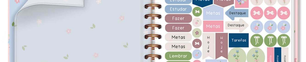 Caderno Colegial 1 Matéria Laços e Afetos by Sof 80 folhas 90g/m² 7447 - Fina Ideia