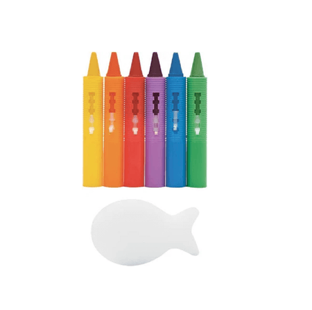 Giz De Banho Risque E Apague 6 Cores Com Esponja 7472 - Buba