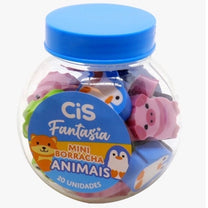 Mini Borracha no Potinho Formatos Fantasia 20 Unidades - Cis