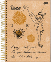 Caderno Universitário 80 Folhas 1 Matéria Tinker Bell 75156 - Jandaia