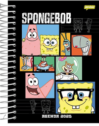 Agenda Diária 2025 Bob Esponja 352 Páginas 133x178mm 76724 - Jandaia
