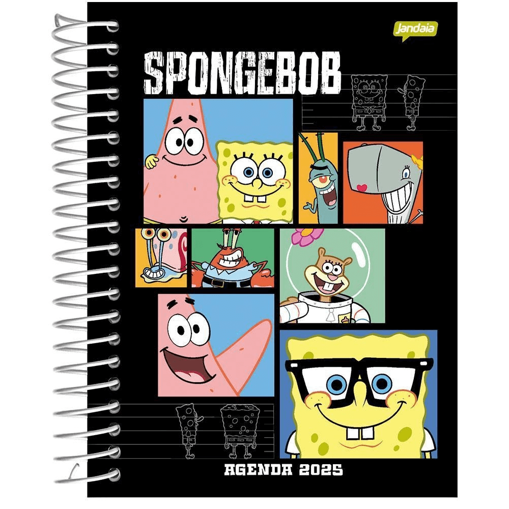 Agenda Diária 2025 Bob Esponja 352 Páginas 133x178mm 76724 - Jandaia