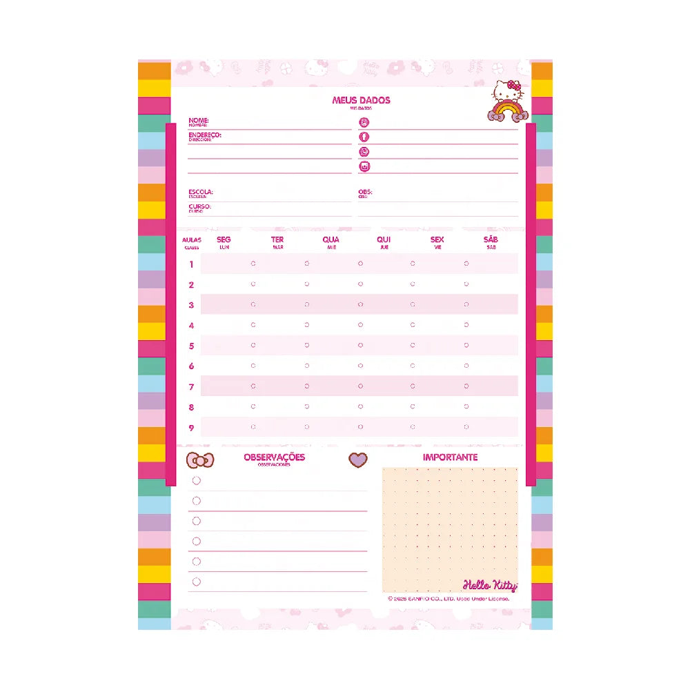 Caderno Neo Universitário 80 Fls Hello Kitty 77567 - Jandaia
