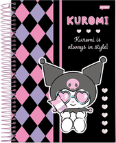 Caderno Espiral Univ CD 1 Matéria 80Fls Kuromi 77611 - Jandaia