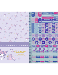 Caderno Espiral Univ CD 1 Matéria 80Fls Kuromi 77611 - Jandaia
