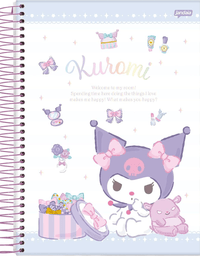 Caderno Espiral Univ CD 1 Matéria 80Fls Kuromi 77611 - Jandaia
