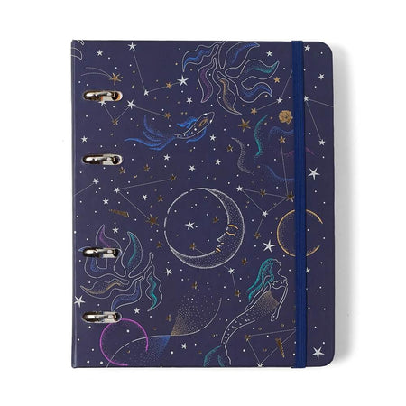 Caderno Criativo Argolado Duo Astral Pautado & Pontado A5 Maré Azul 826991