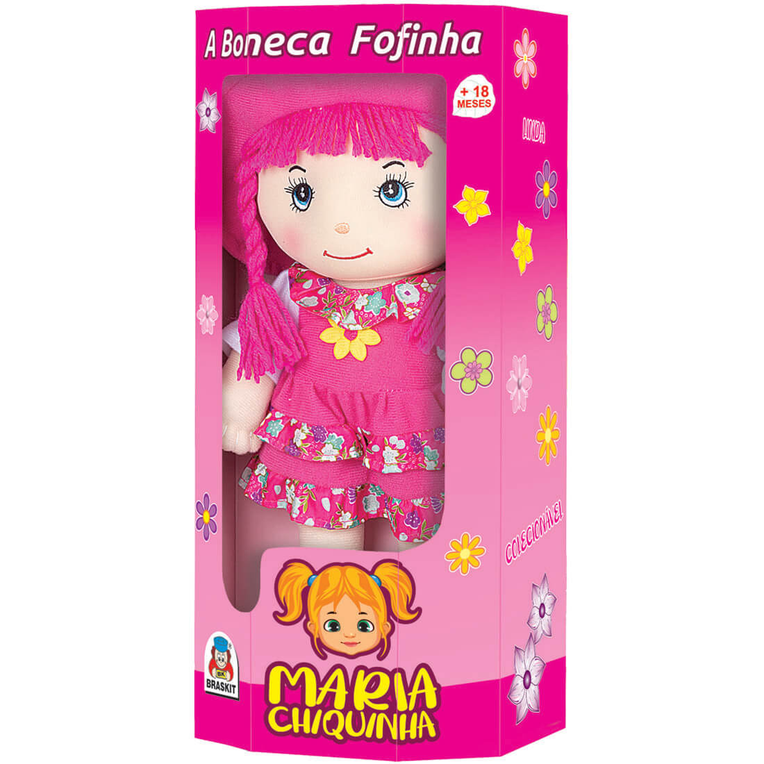 Boneca de Pano Super Macia Maria Chiquinha 790.3 - Braskit