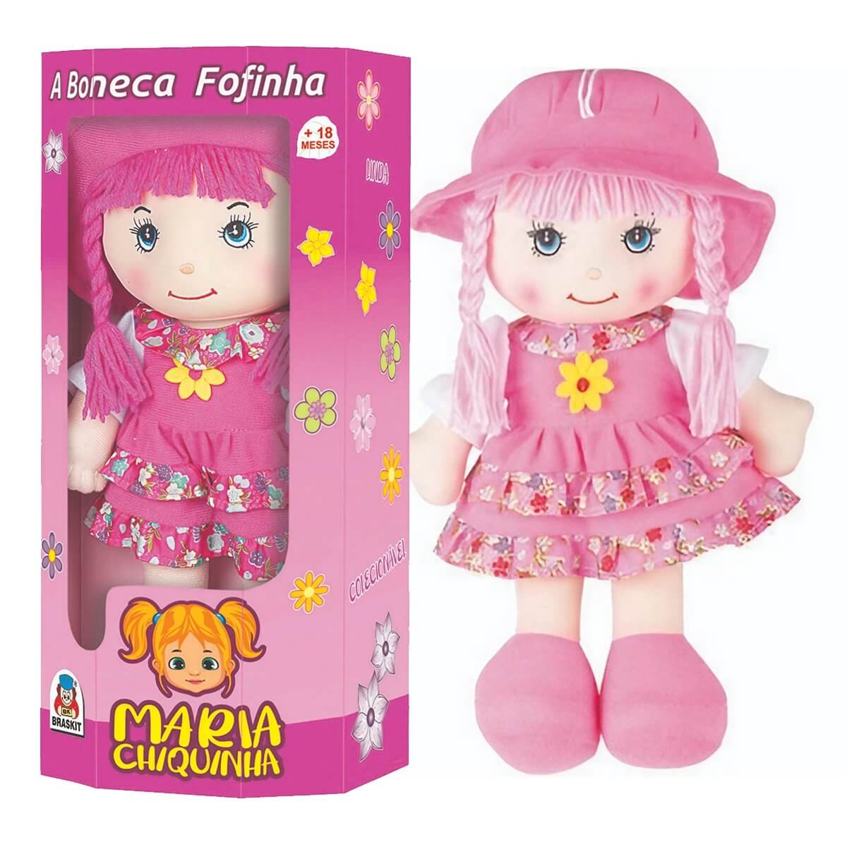 Boneca de Pano Super Macia Maria Chiquinha 790.3 - Braskit