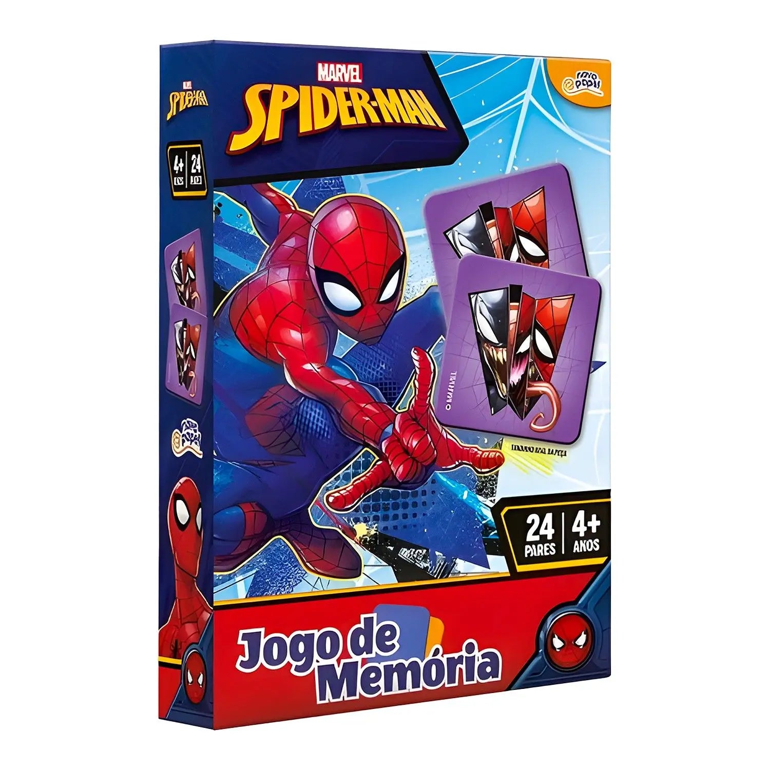 Jogo de Memória Marvel Homem Aranha 24 pares 8016 - Toyster