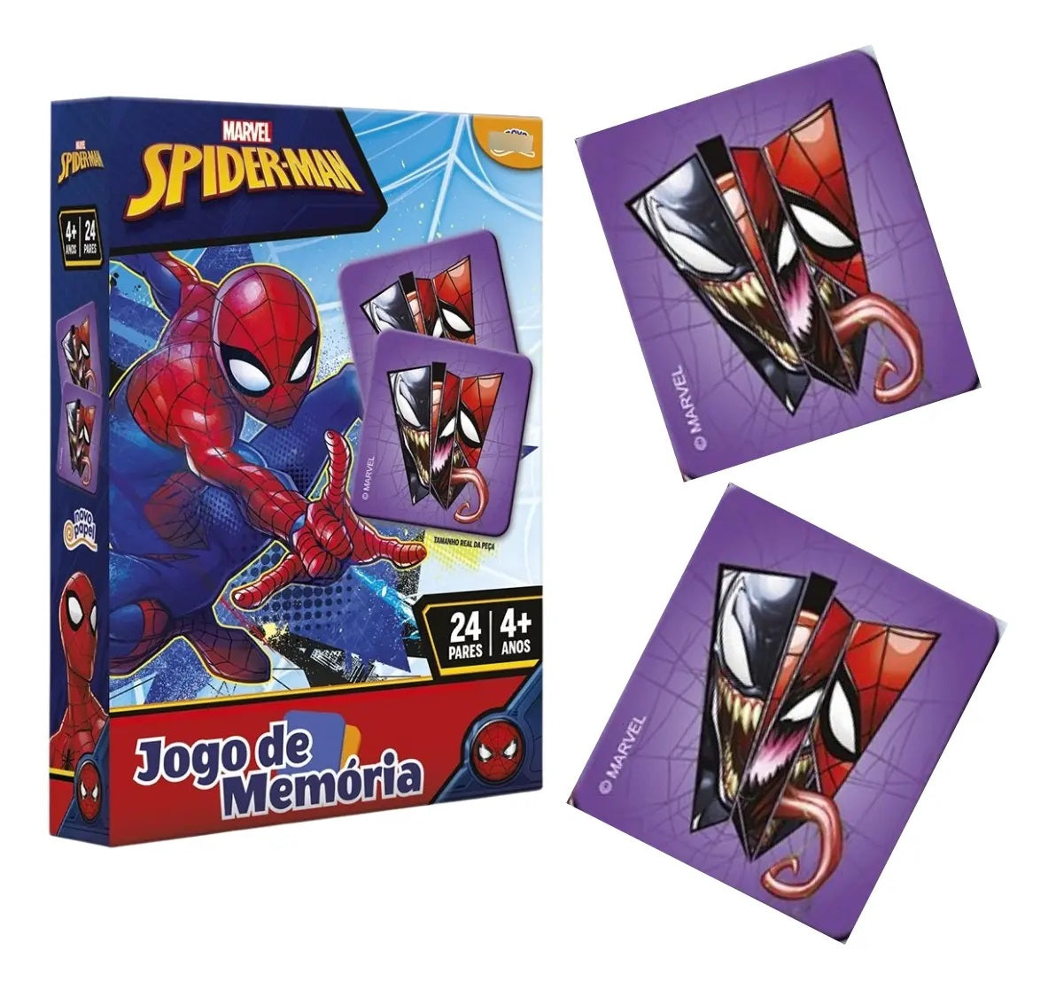 Jogo de Memória Marvel Homem Aranha 24 pares 8016 - Toyster