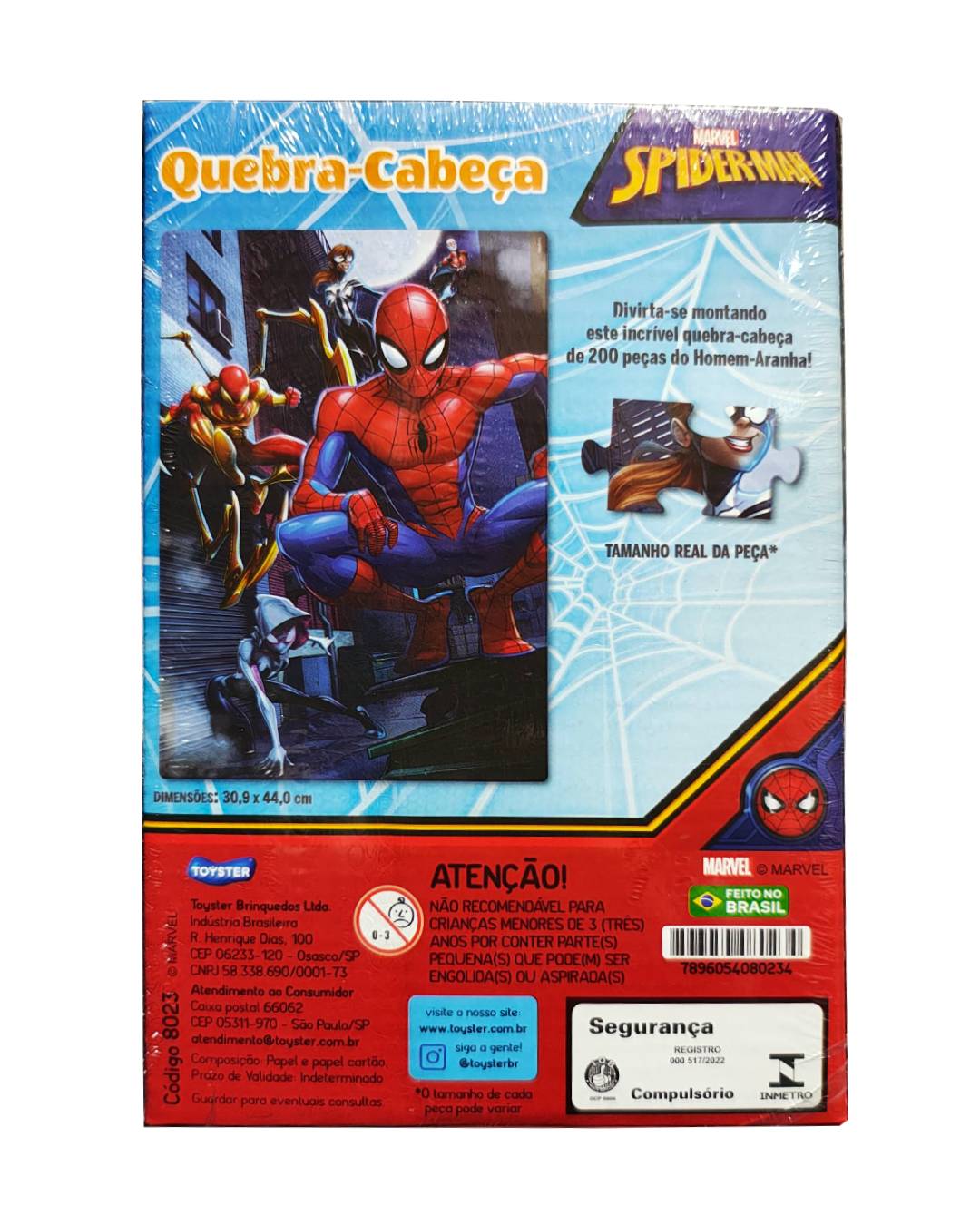Quebra Cabeça 200 peças Homem Aranha 8023 - Toyster