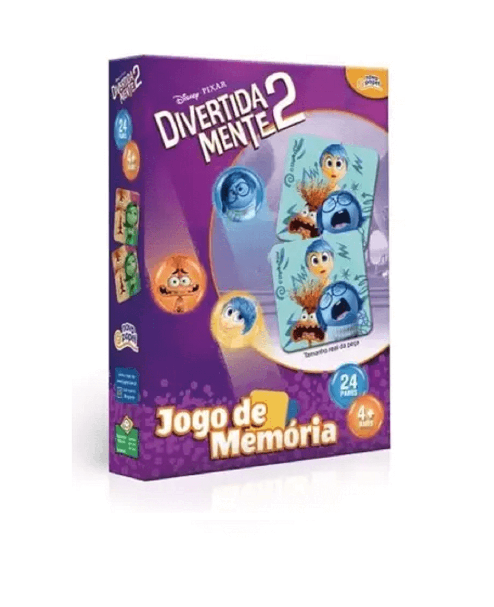 Jogo da Memória Divertidamente 24 Pares 8077 - Novo Papel