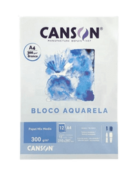 Bloco Para Desenho Aquarela Branco Tamanho A4  300  g/m²  66667180 - Canson
