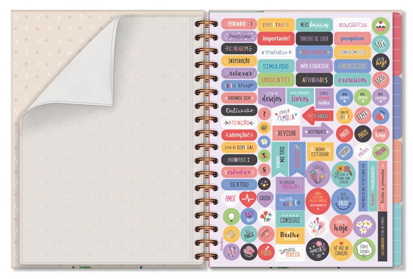 Caderno Folhas Removíveis Cachorro na Janela 80 Folhas 8121 - Fina Ideia