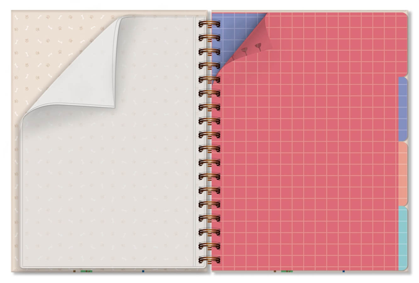 Caderno Folhas Removíveis Cachorro na Janela 80 Folhas 8121 - Fina Ideia