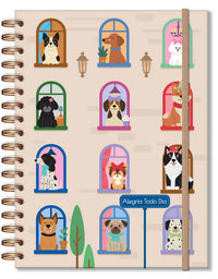 Caderno Folhas Removíveis Cachorro na Janela 80 Folhas 8121 - Fina Ideia
