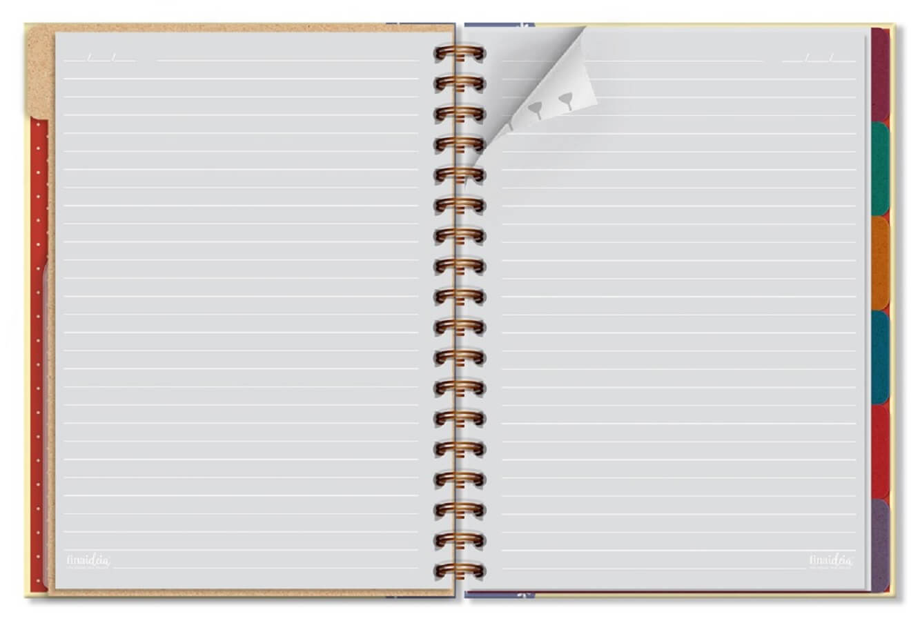 Caderno Folhas Removíveis Pauta Branca Buquê 80 Fls. 8201 - Fina Ideia