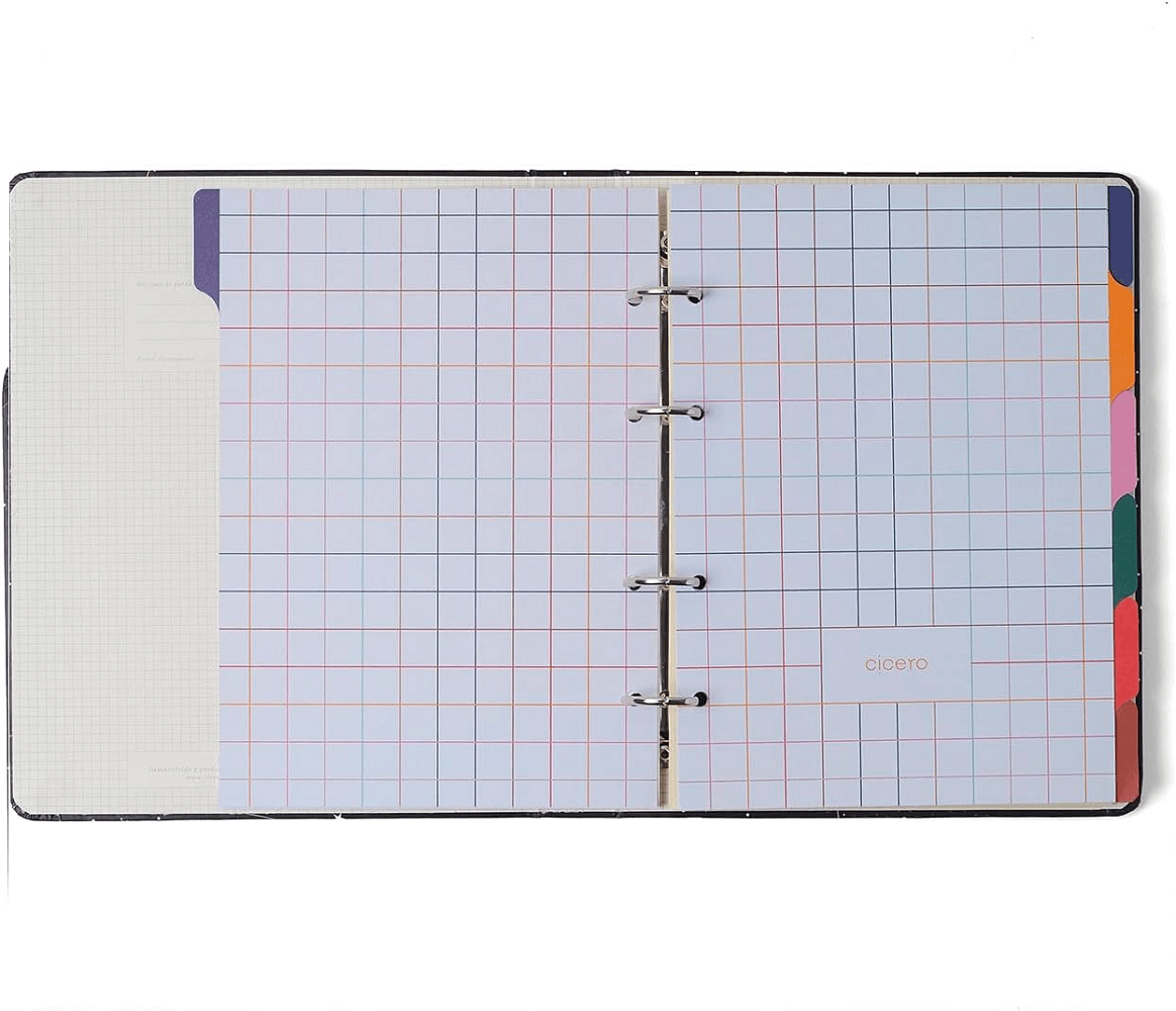 Caderno Criativo Argolado Kraft Flores 17x24cm 100 Fls. 827097 - Cicero