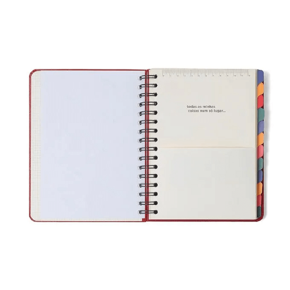 Planner Permanente Wire-o Atelie Semanal Notas A5 Maré Off White 827462