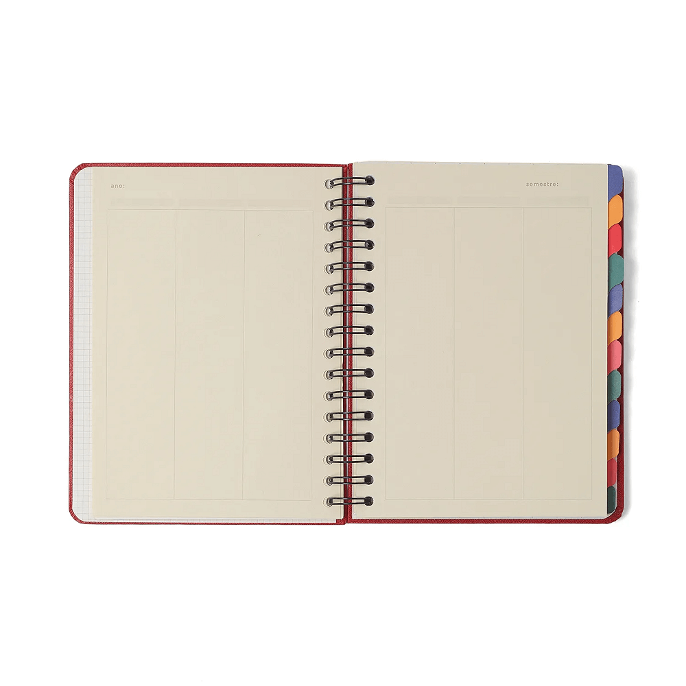 Planner Permanente Wire-o Atelie Semanal Notas A5 Maré Off White 827462