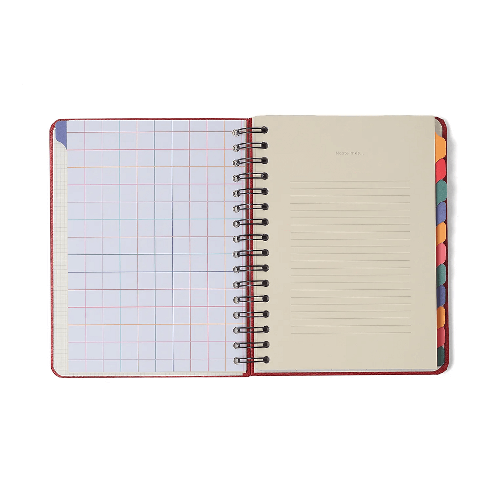 Planner Permanente Wire-o Atelie Semanal Notas A5 Maré Off White 827462