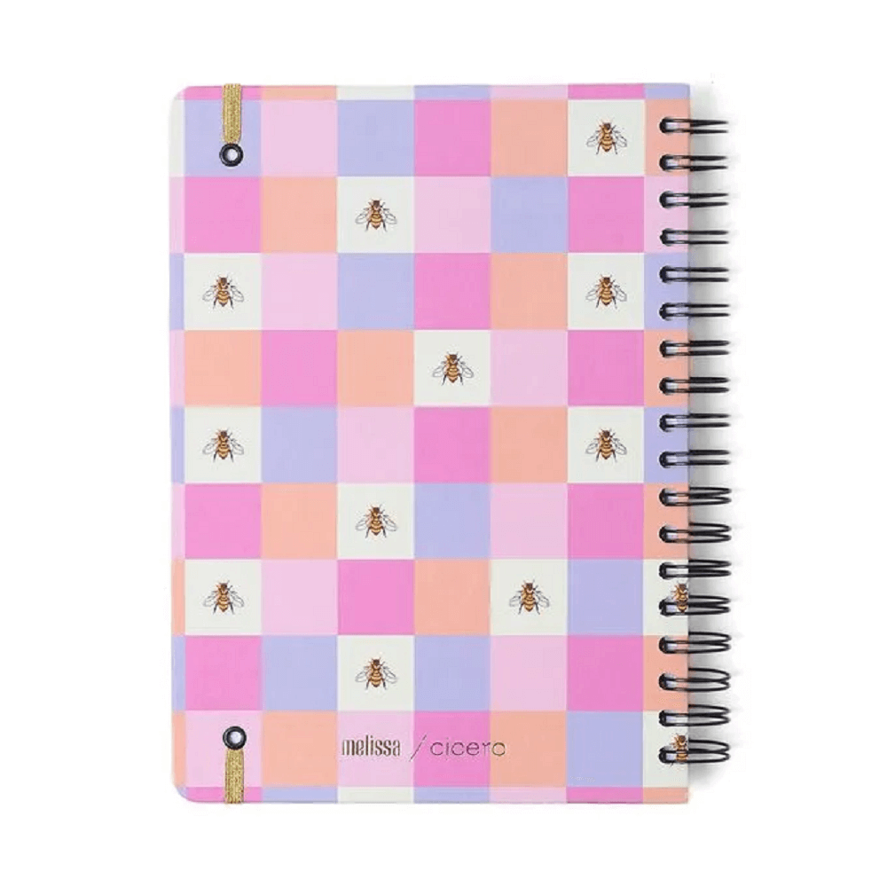 Caderno Espiral Melissa Pautado 17x24 Casinha das Abelhas 160 fls 827585