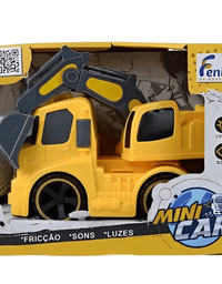 Caminhão Mini Car Escavadeira Com Som e Luz 8899-1ESV-  Fenix

