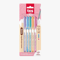 Caneta Esferográfica 0.7mm Holic 5 Cores Candy 900005 - Tris