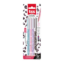 Caneta Esferográfica c/ 4 Canetas Ponta  0.7mm Holic Pets 901958 - Tris