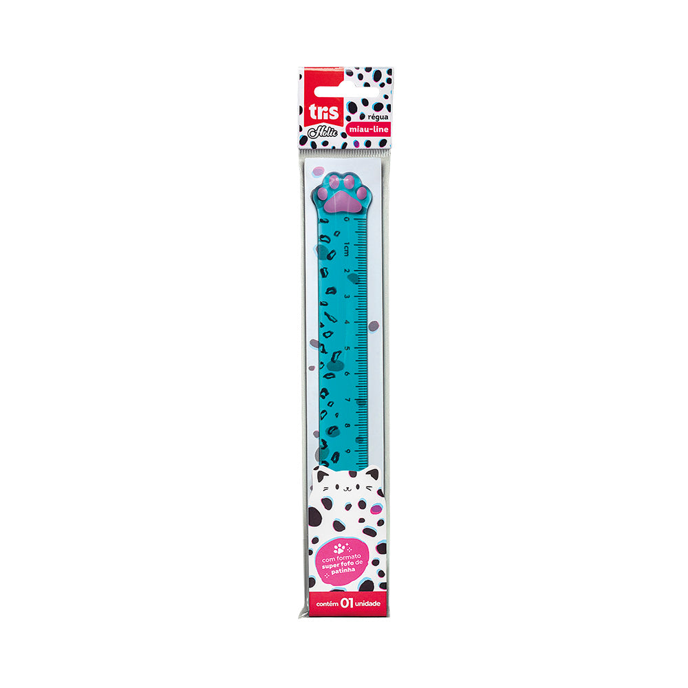 Régua Plástica Holic Pets Patinha 15CM - Tris