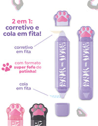 Fita Corretiva + Cola Em Fita Holic Pets Patinha 902757
