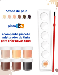 Tinta Guache em Pote 15ml Tons de Pele Caixa C/6 Cores 903358 - Tris
